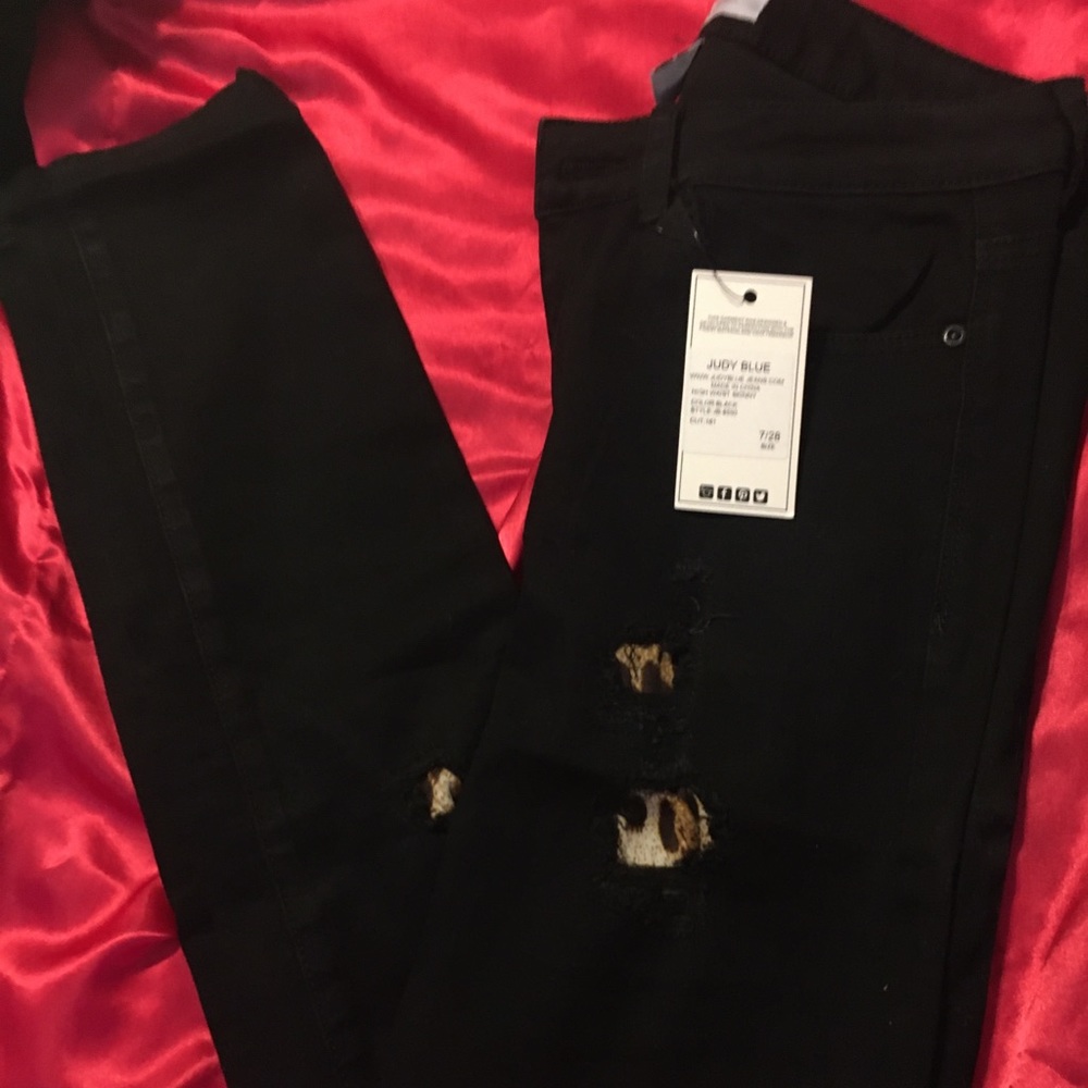 Black leopard patch Judy Blues